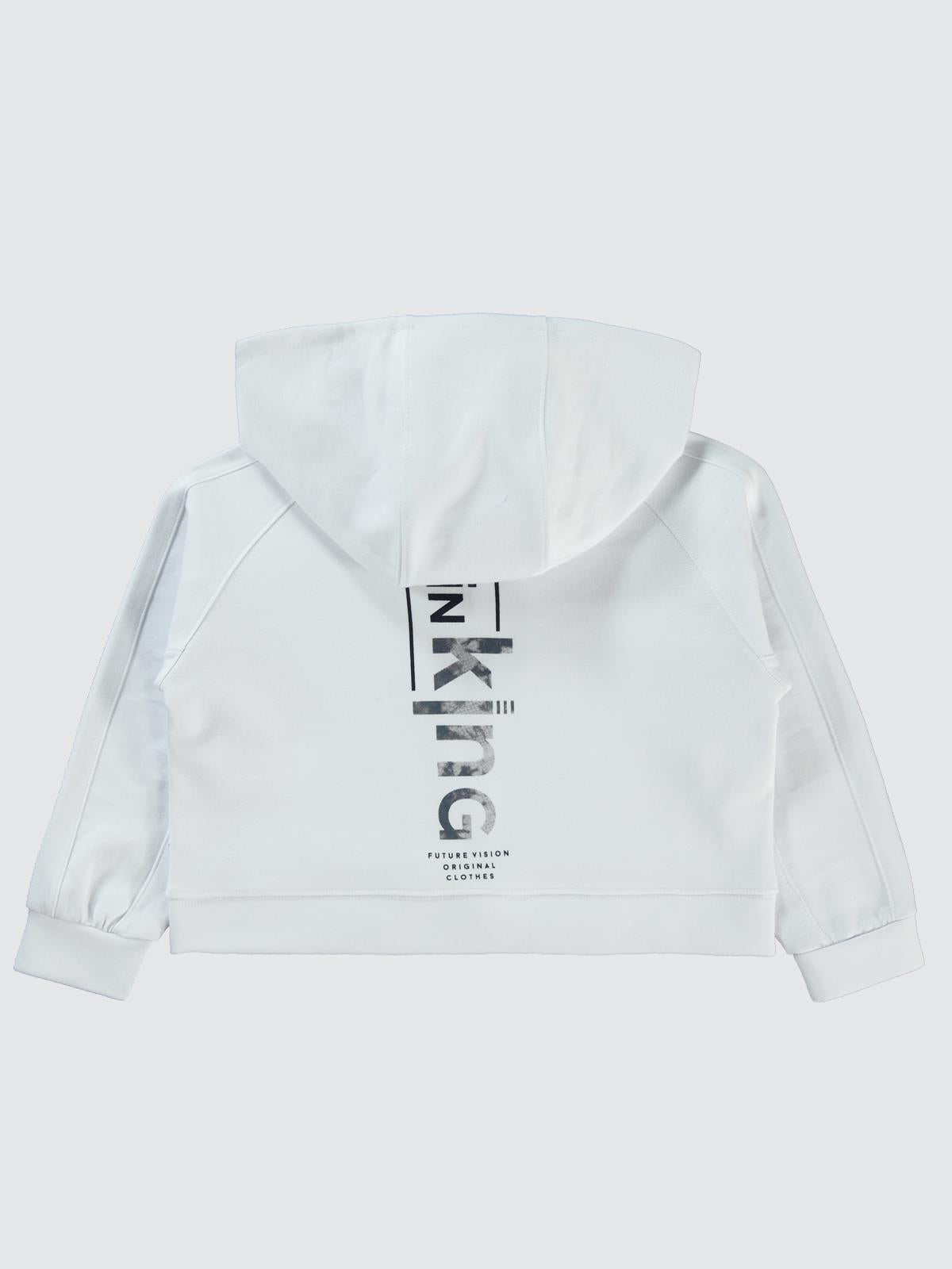 Civil Girls Batik Active Konsept 10-13 Yaş Hırka - Beyaz