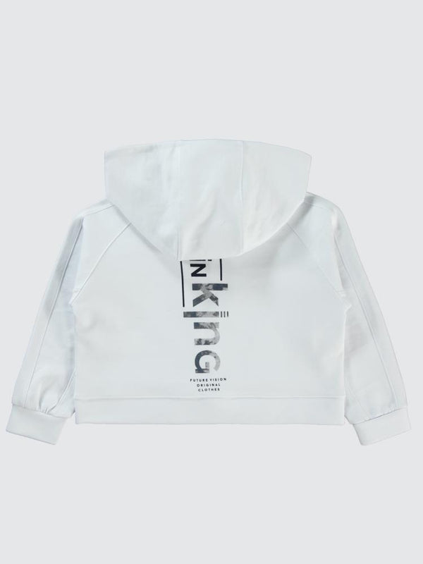 Civil Girls Batik Active Konsept 10-13 Yaş Hırka - Beyaz