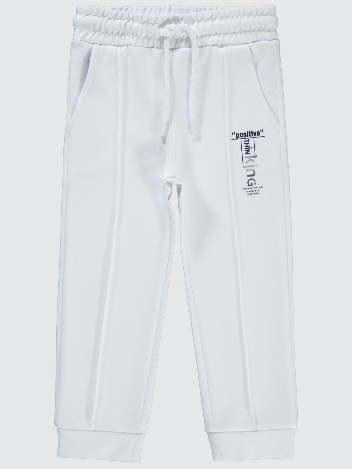 Civil Girls Batik Active Konsept 2-5 Yaş Eşofman Altı - Beyaz