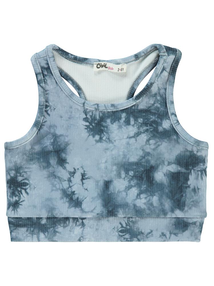 Civil Girls Batik Active Konsept 2-5 Yaş Tişört - Gri