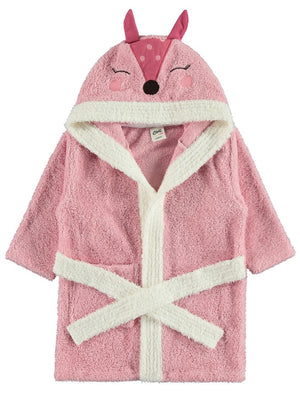 Civil Baby Ceylan Nakışlı 0-18 Ay Bornoz - Pembe