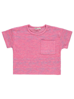 Civil Girls Renkli Melanjlı Kaşkorse 10-13 Yaş Tişört - Pembe