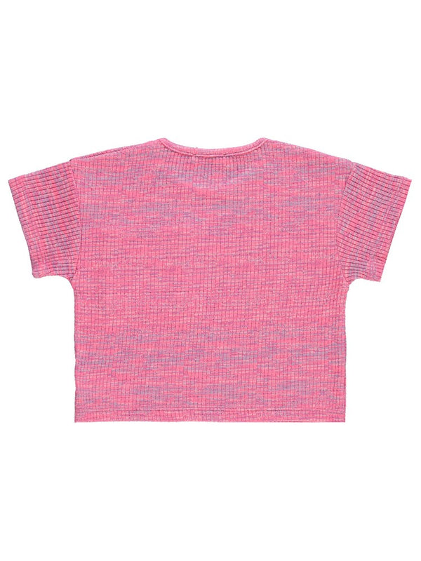 Civil Girls Renkli Melanjlı Kaşkorse 10-13 Yaş Tişört - Pembe