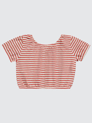 Civil Girls 3 Boyutlu Jakar 10-13 Yaş Tişört - Kırmızı