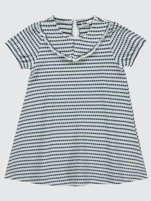 Civil Girls 3 Boyutlu Jakar 6-9 Yaş Elbise - Mavi