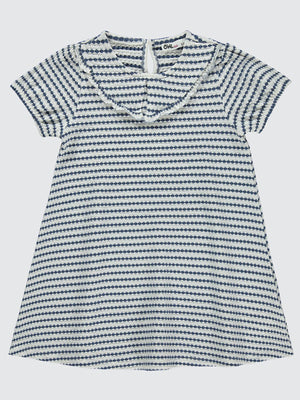 Civil Girls 3 Boyutlu Jakar 6-9 Yaş Elbise - Mavi