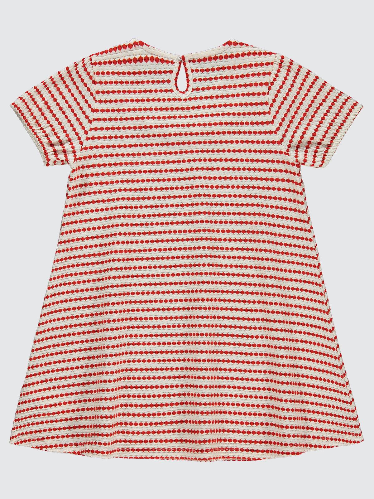 Civil Girls 3 Boyutlu Jakar 6-9 Yaş Elbise - Kırmızı