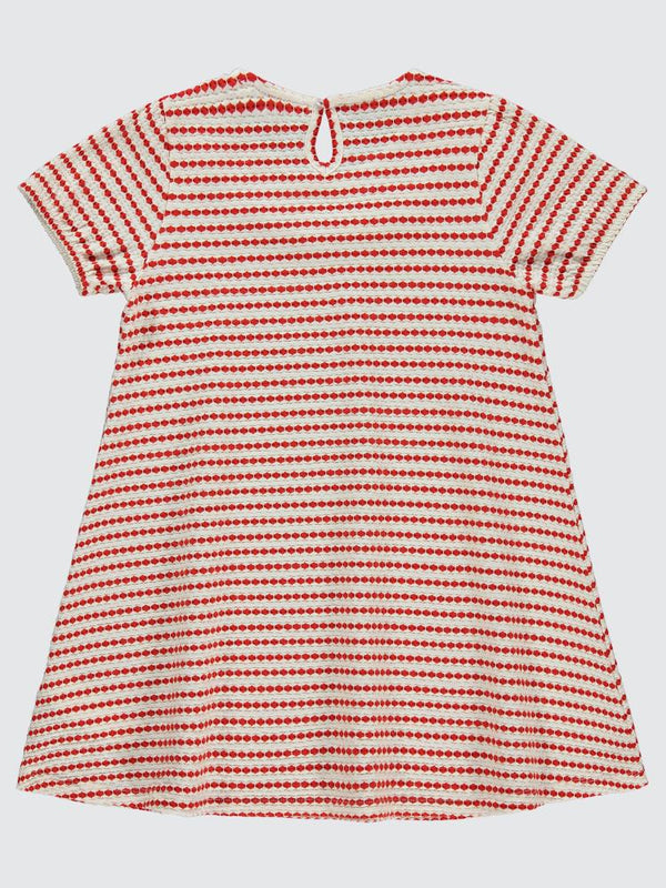 Civil Girls 3 Boyutlu Jakar 6-9 Yaş Elbise - Kırmızı
