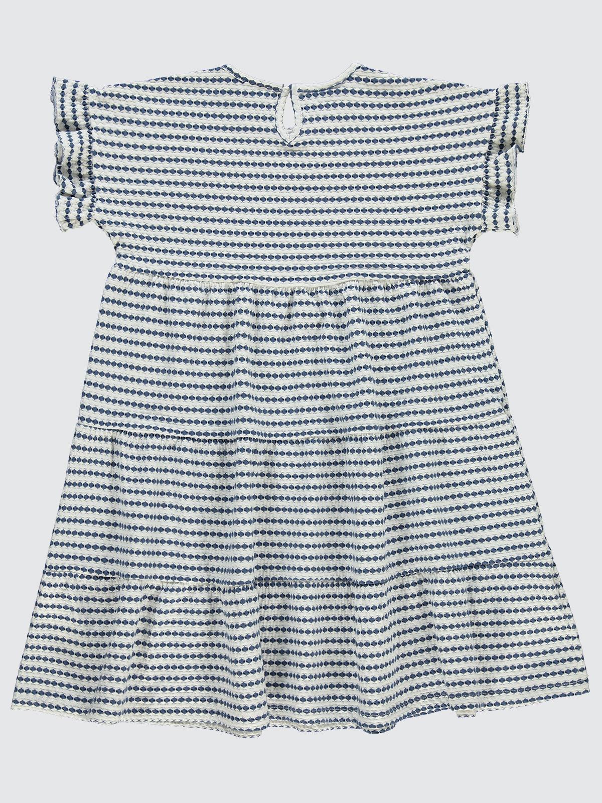 Civil Girls 3 Boyutlu Jakar 10-13 Yaş Elbise - Mavi