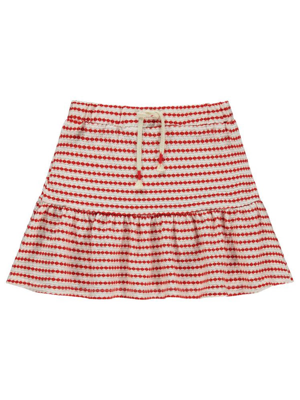 Civil Girls 3 Boyutlu Jakar 6-9 Yaş Etek - Kırmızı