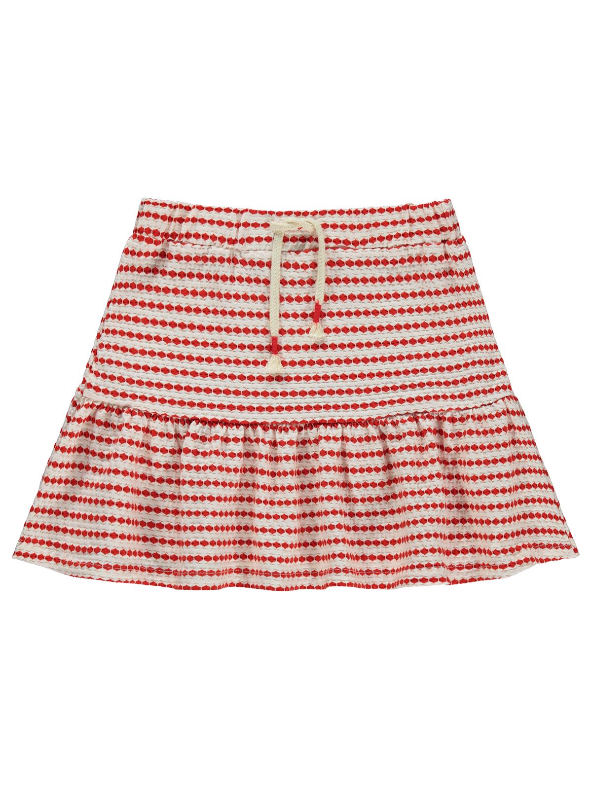 Civil Girls 3 Boyutlu Jakar 6-9 Yaş Etek - Kırmızı