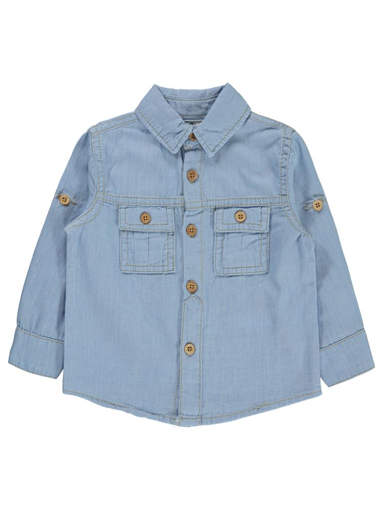 Civil Baby Kot Cepli 6-18 Ay Gömlek - Mavi