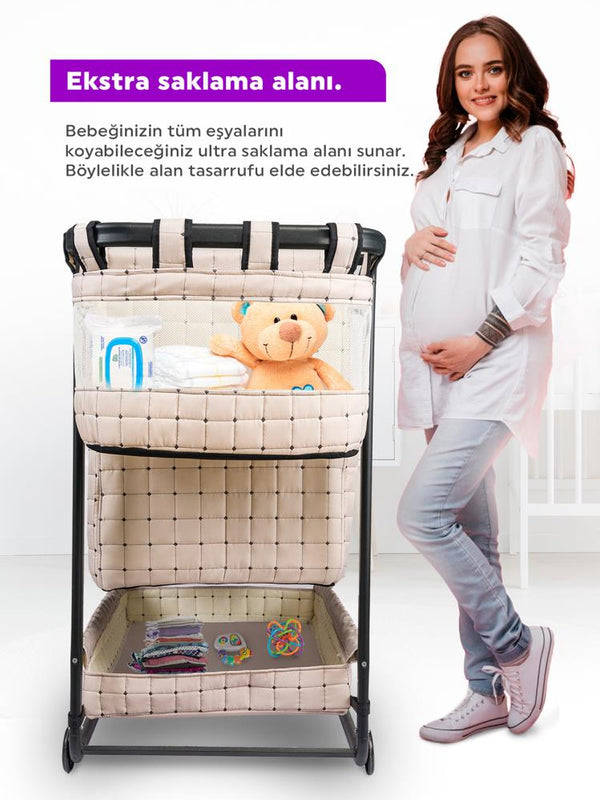 Bebelow Safir Portatif Beşik - Gri