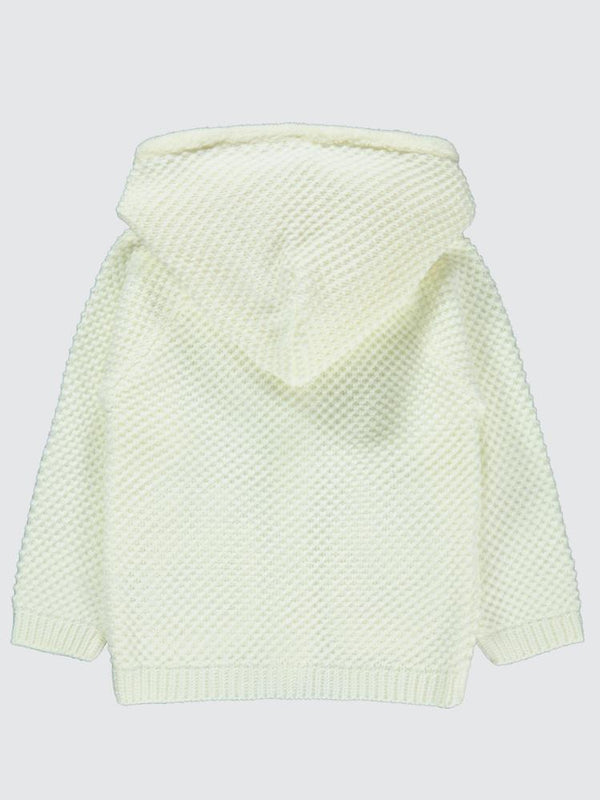 Civil Girls Cep Tavşan Nakışlı 2-5 Yaş Hırka - Ekru