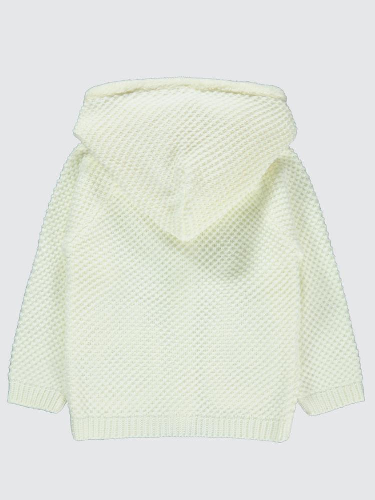 Civil Girls Cep Tavşan Nakışlı 2-5 Yaş Hırka - Ekru