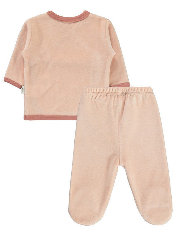 Civil Baby 3'lü Tavşanlar Baskılı Zıbın Takımları - Pembe