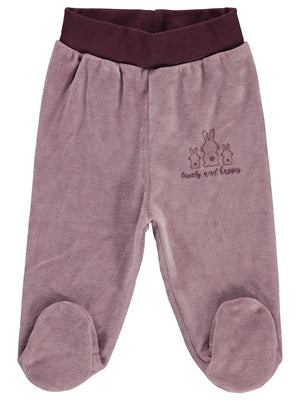 Civil Baby Tavşanlar Baskılı 1-6 Ay Tek Alt Bebe - Lila