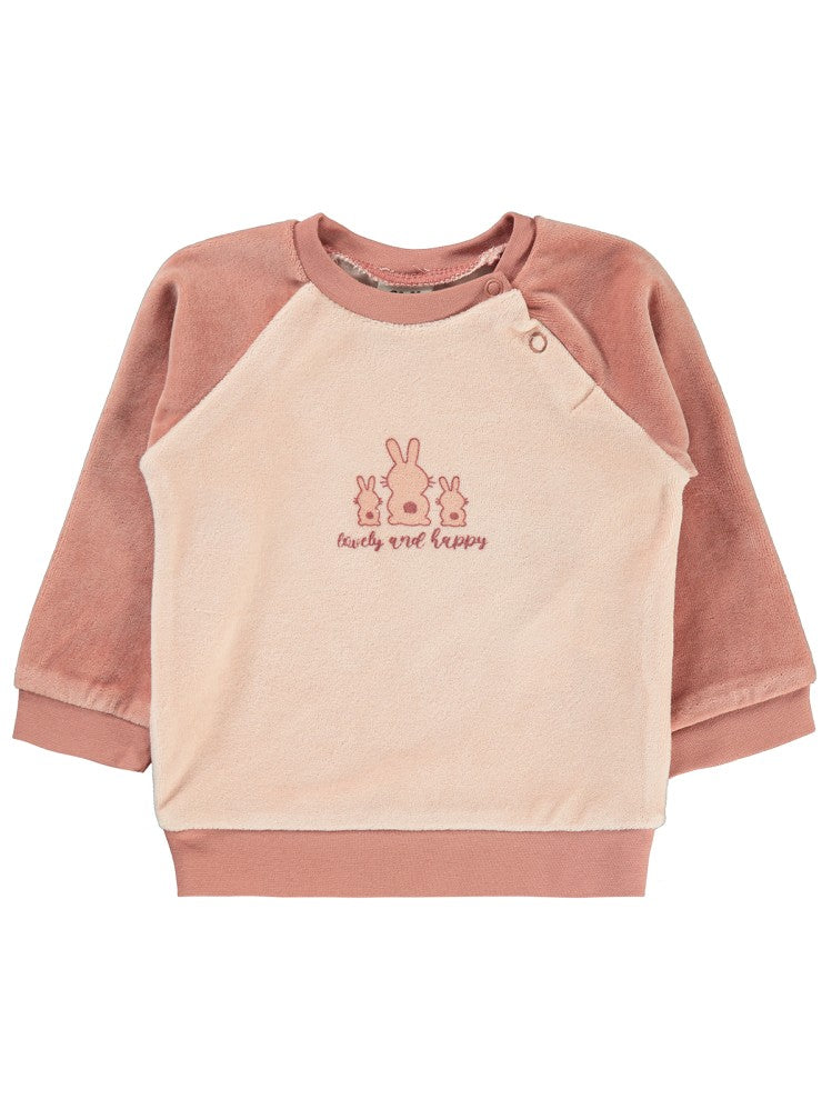 Civil Baby Tavşanlar Baskılı 3-18 Ay Sweatshirt - Pembe