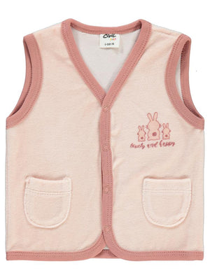 Civil Baby Tavşanlar Baskılı 6-18 Ay Yelek - Pembe