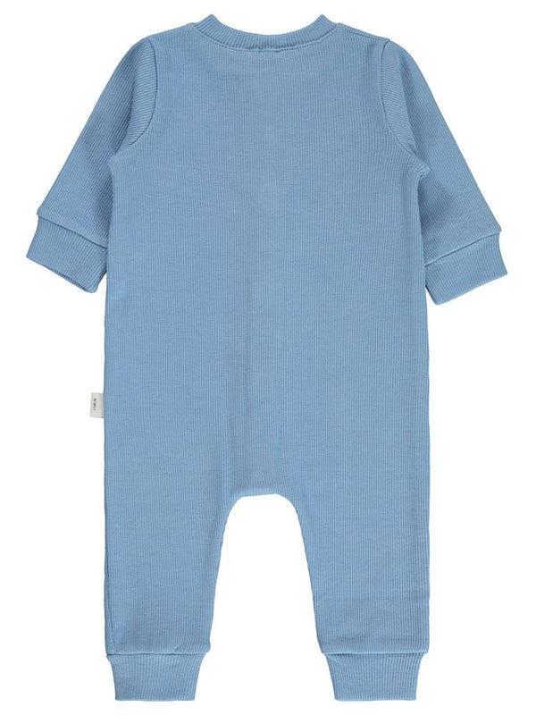 Civil Baby Düz Basic 1-6 Ay Tulum - Bebe Mavi