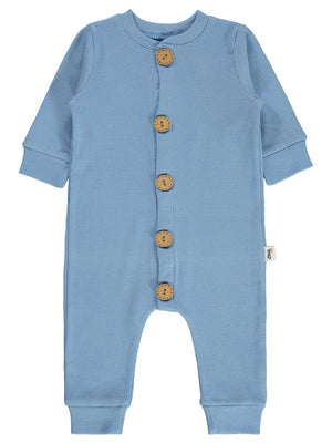 Civil Baby Düz Basic 1-6 Ay Tulum - Bebe Mavi