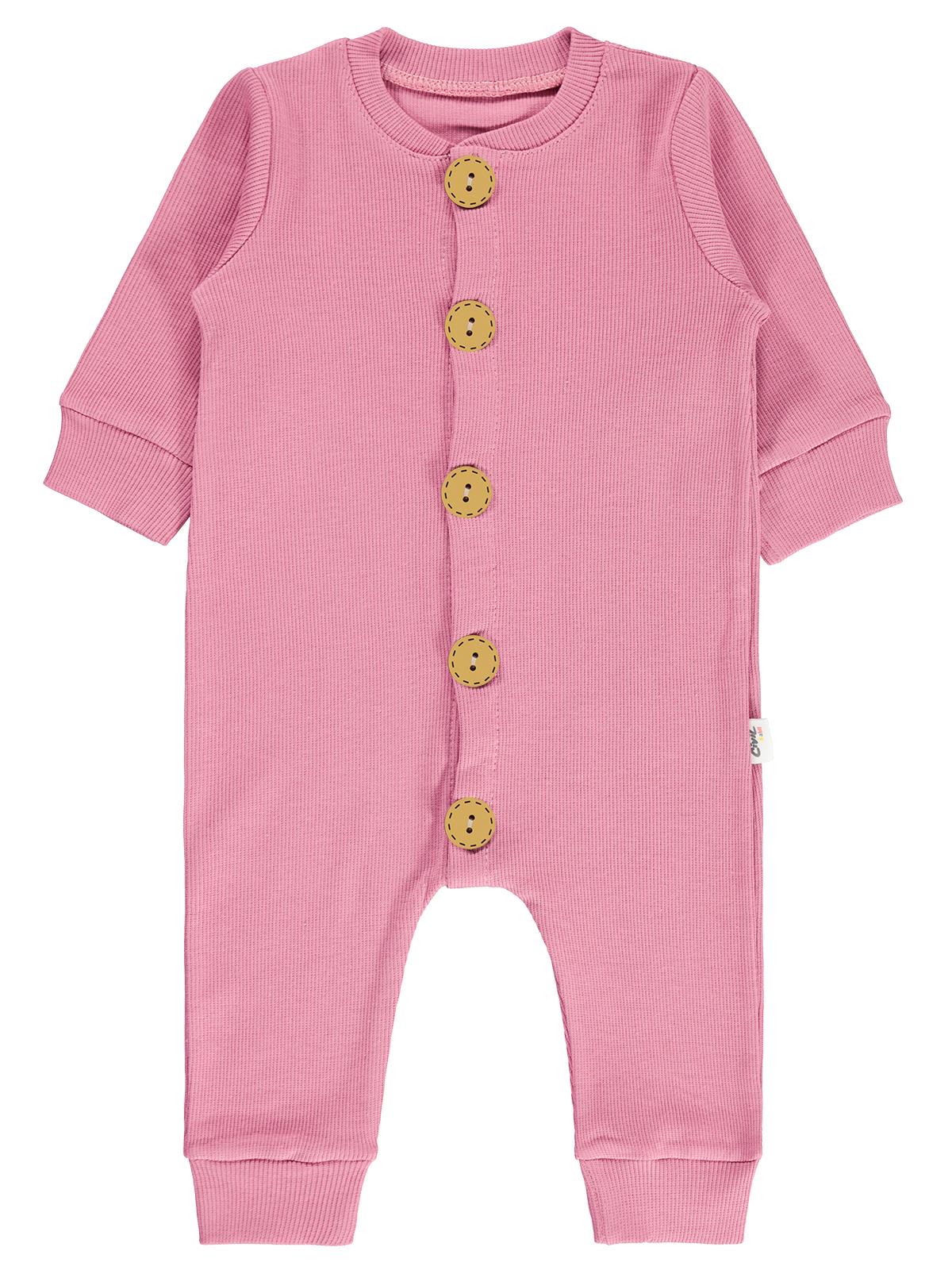 Civil Baby Düz Basic 1-6 Ay Tulum - Pembe