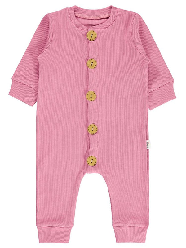 Civil Baby Düz Basic 1-6 Ay Tulum - Pembe