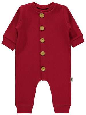 Civil Baby Düz Basic 1-6 Ay Tulum - Kırmızı