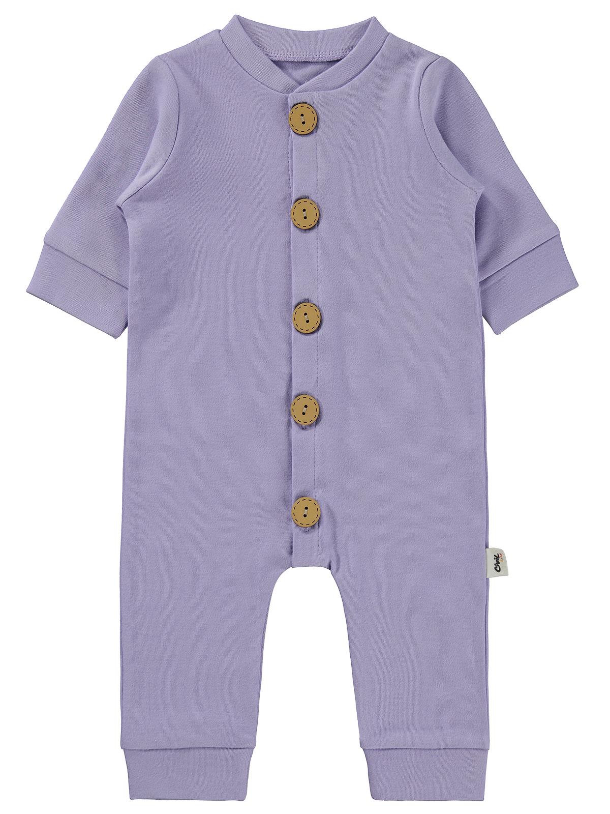 Civil Baby Düz Basic 1-6 Ay Tulum - Lila