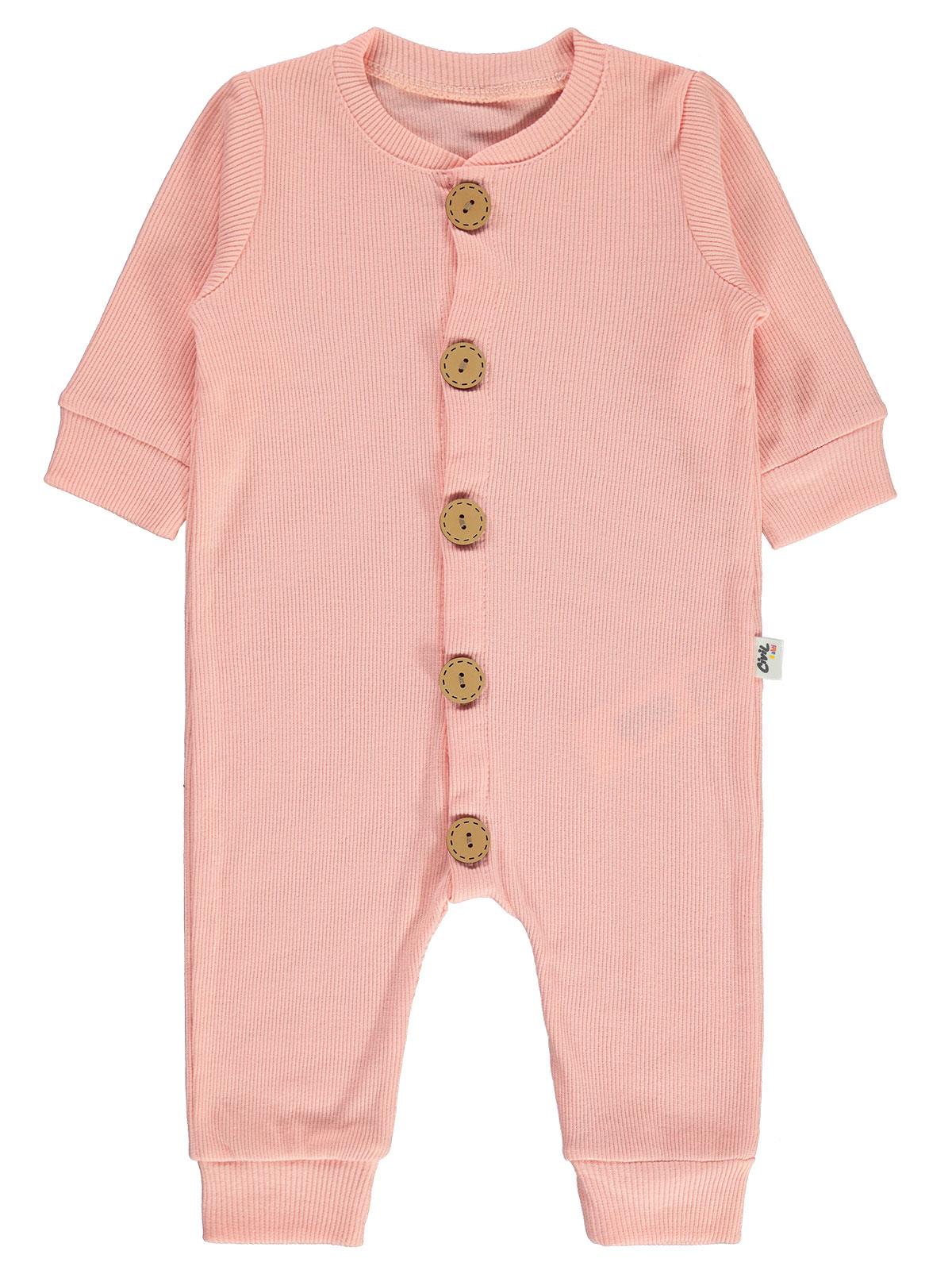 Civil Baby Düz Basic 1-6 Ay Tulum - Pudra