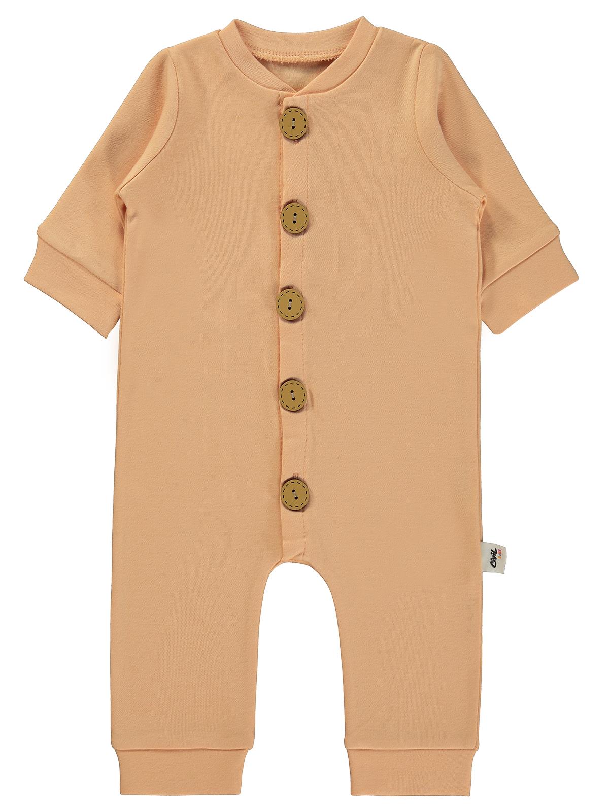 Civil Baby Düz Basic 1-6 Ay Tulum - Pudra