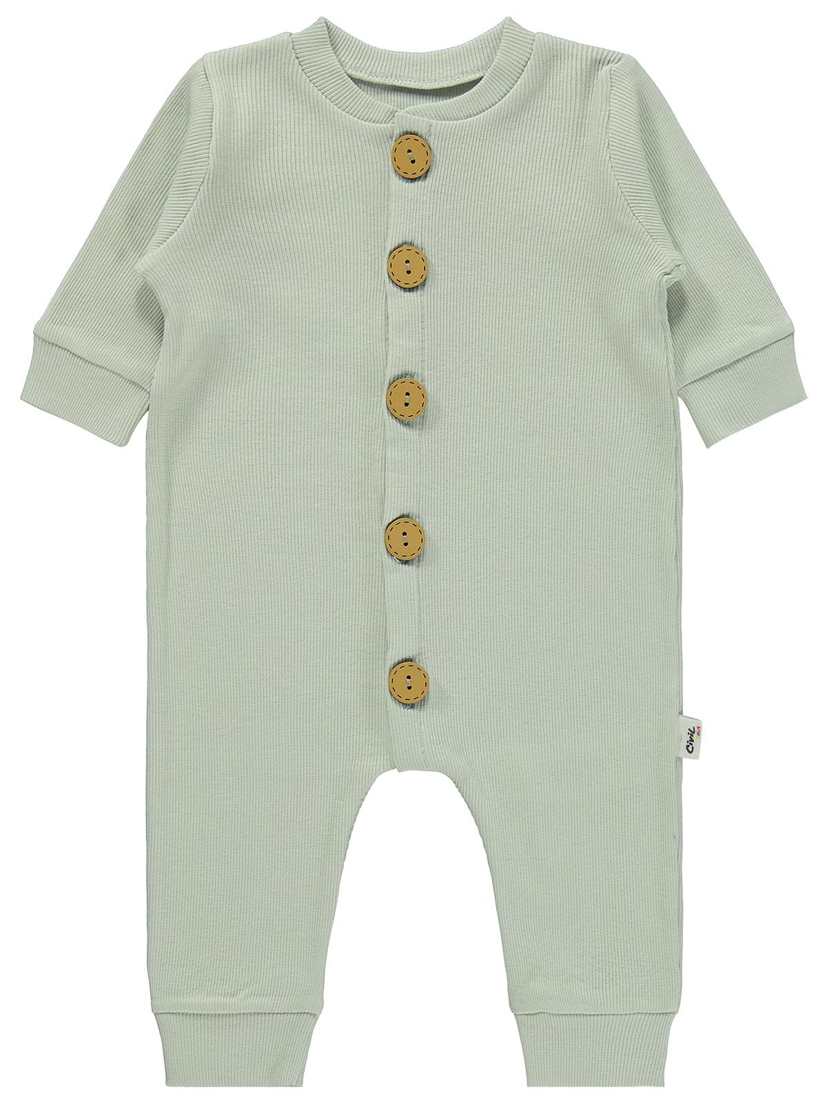 Civil Baby Düz Basic 1-6 Ay Tulum - Yeşil