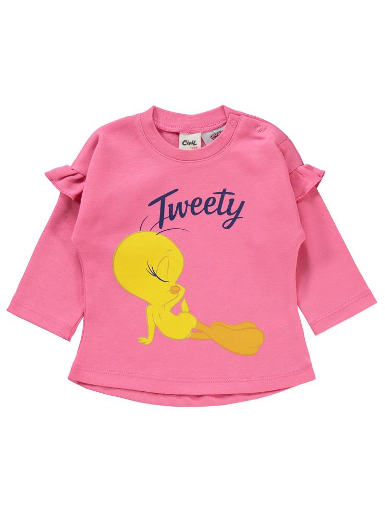 Tweety Empirme Baskılı 6-18 Ay Takım - Pembe