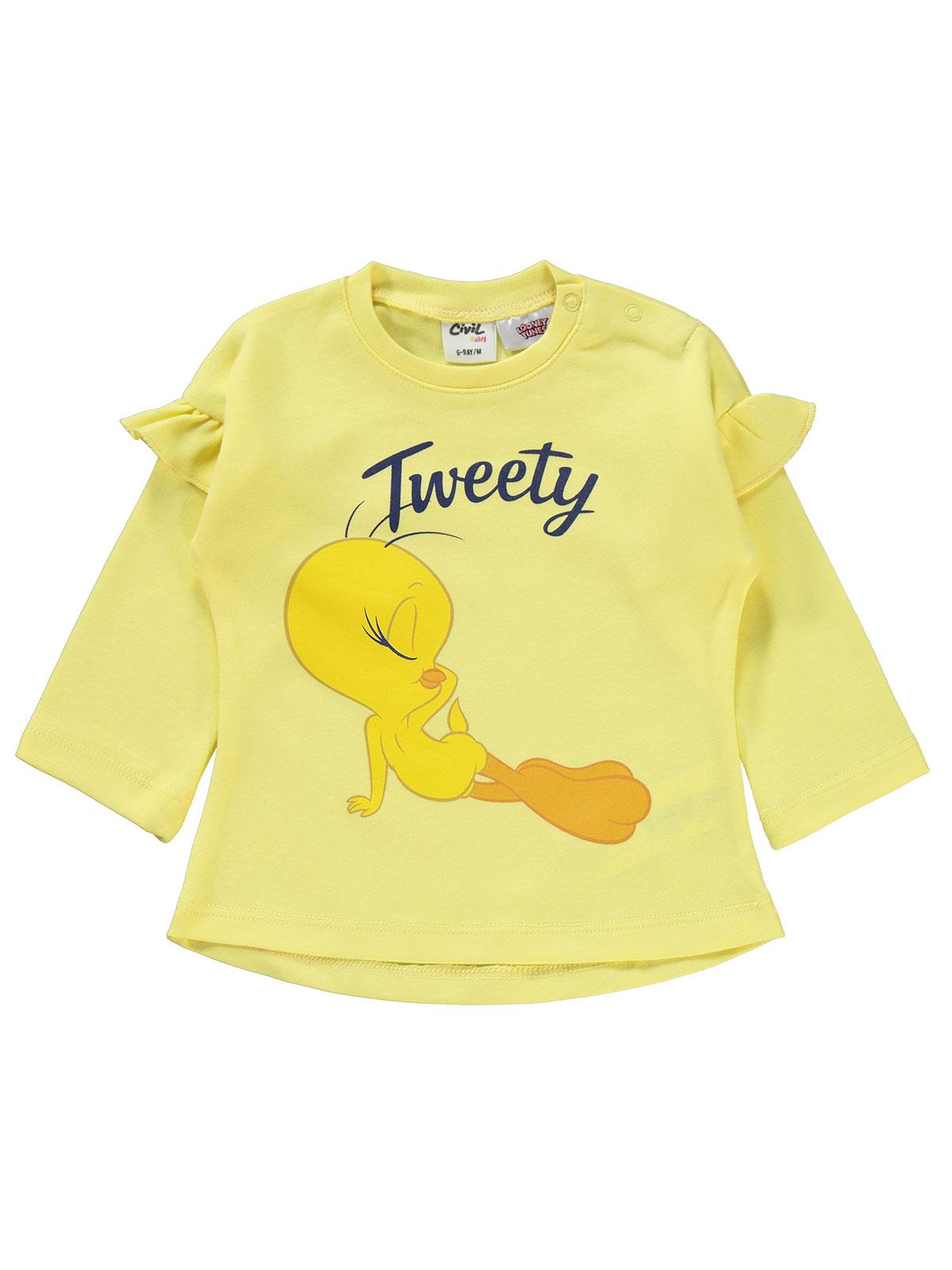 Tweety Empirme Baskılı 6-18 Ay Takım - Sarı