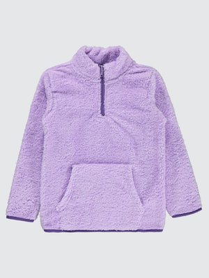 Civil Girls Yaka Fermuar Detaylı 6-9 Yaş Sweatshirt - Lila