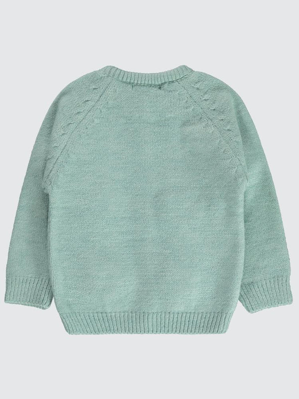 Civil Girls Mobil Papatya Aksesuarlı 2-5 Yaş Hırka - Yeşil