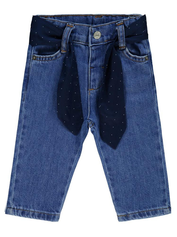 Civil Baby Beli Fırfırlı 6-18 Ay Pantolon - Mavi