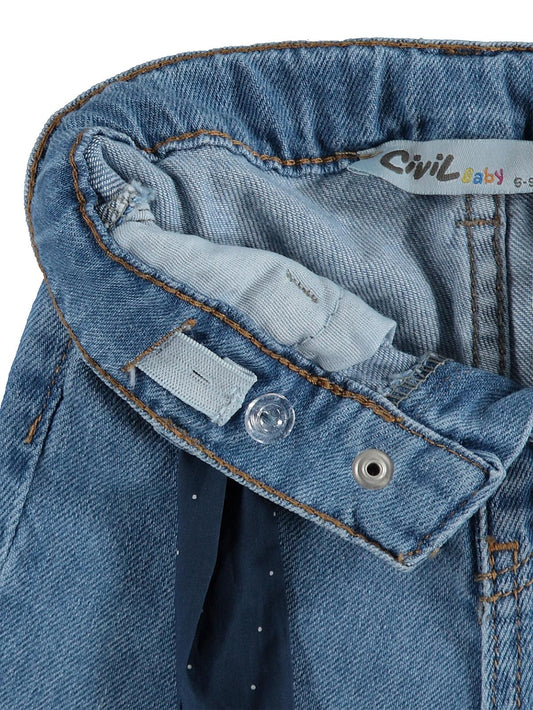 Civil Baby Beli Fırfırlı 6-18 Ay Pantolon - Mavi