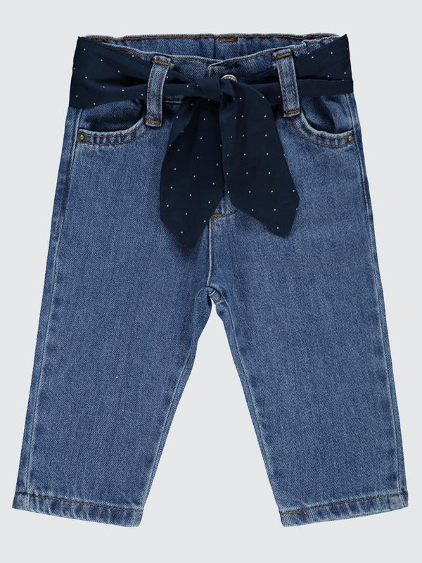 Civil Baby Beli Fırfırlı 6-18 Ay Pantolon - Mavi