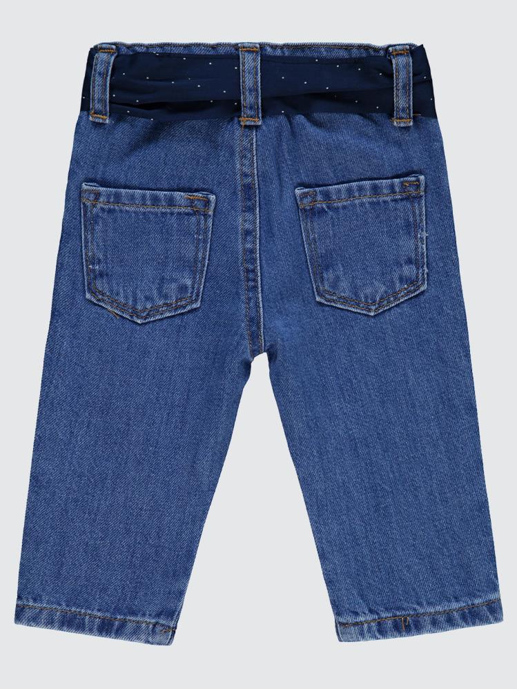 Civil Baby Beli Fırfırlı 6-18 Ay Pantolon - Mavi