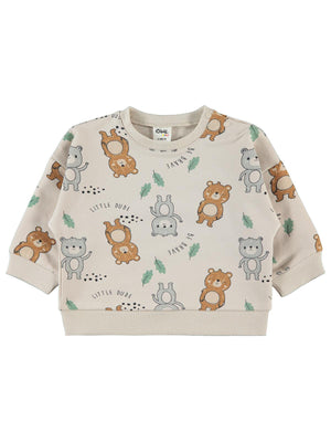 Civil Baby Ayıcıklar Empirme 6-18 Ay Sweatshirt - Fil Dişi