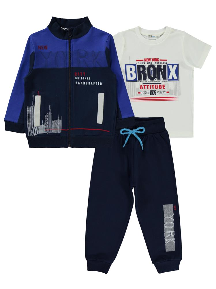Civil Boys New York City 2-5 Yaş Eşofman Takımı - Mavi