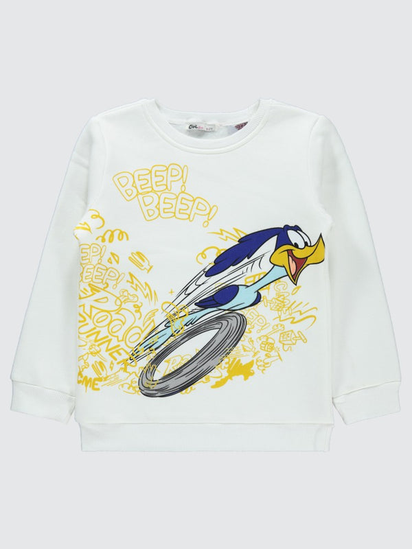 Road Runner 6-9 Yaş Sweatshirt - Ekru