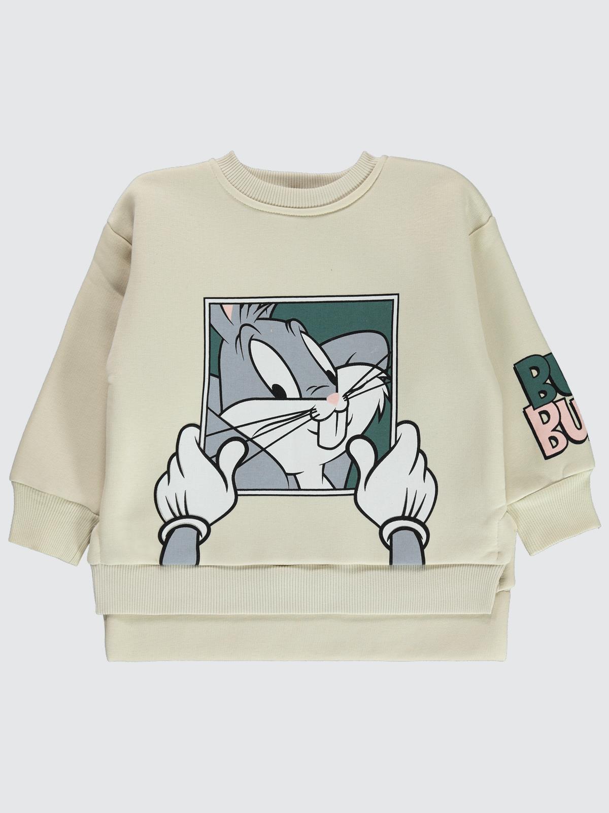 Bugs Bunny 2-5 Yaş Sweatshirt - Beyaz
