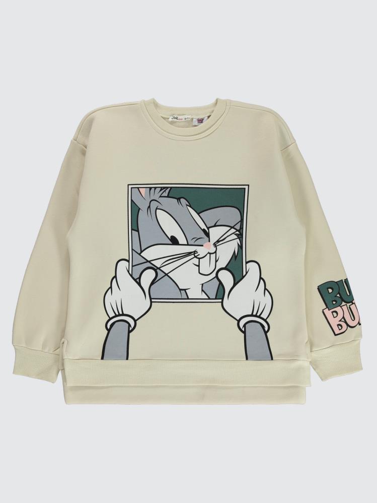 Bugs Bunny 10-13 Yaş Sweatshirt - Beyaz