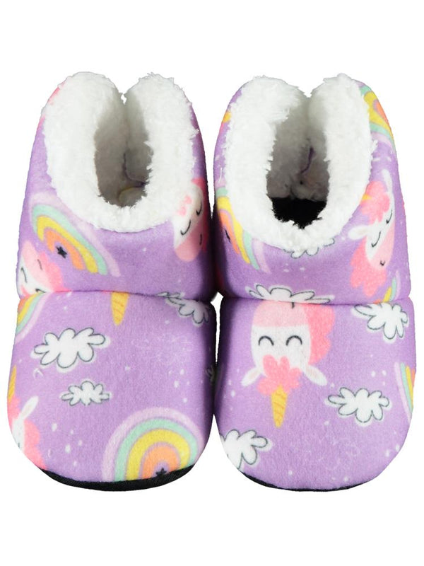 Civil Girls Unicorn Baskılı 18-26 Numara Panduf - Lila