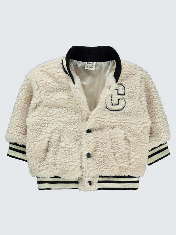 Civil Baby Harf Nakışlı 9-18 Ay Hırka - Ekru