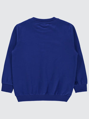 Superman Baskılı 2-5 Yaş Sweatshirt - Mavi