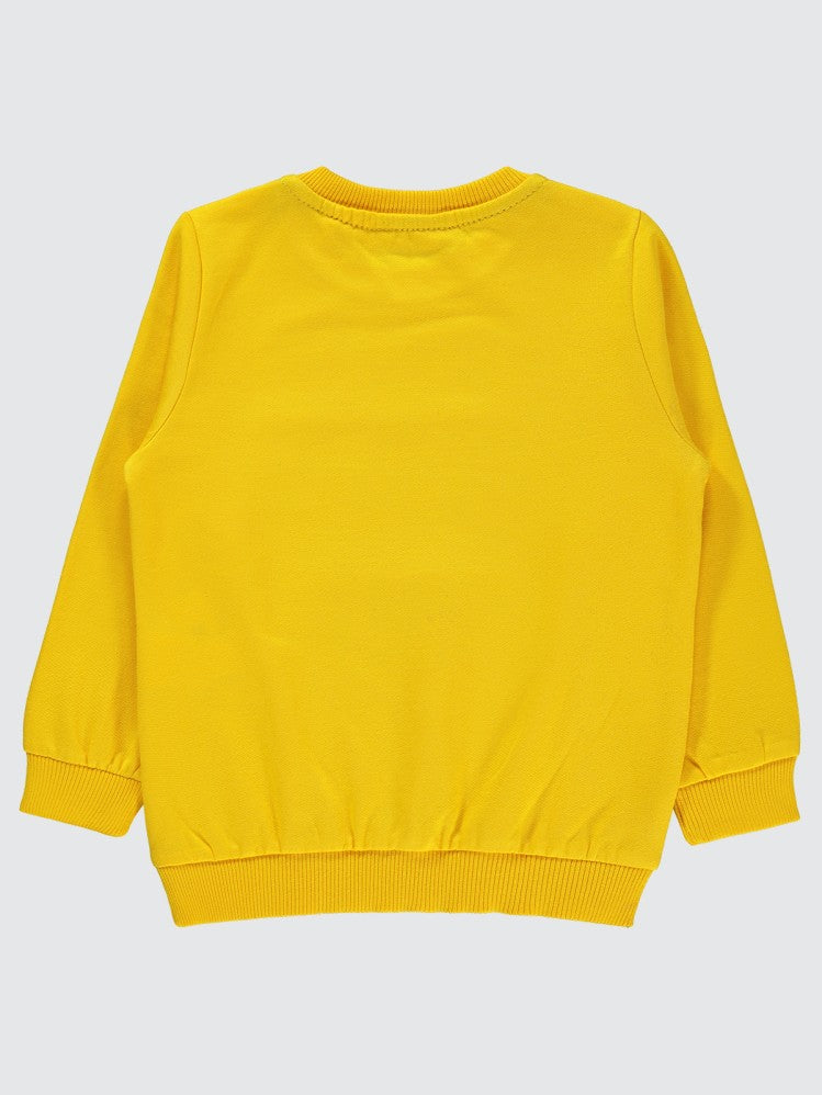 Road Runner Baskılı 2-5 Yaş Sweatshirt - Hardal