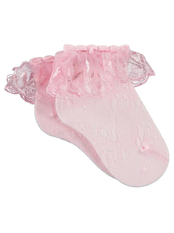 Civil Girls Dantel Aks.Bambu 3-9 Yaş Soket Çorap - Pembe